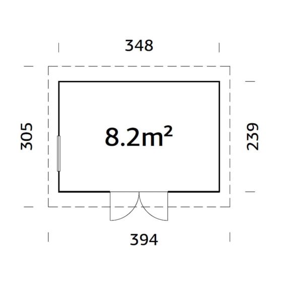13' x 10' Palmako Stig Heavy Duty Wooden Pent Shed (3.94m x 3.05m)