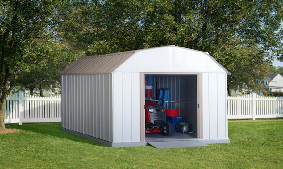 Arrow 10 ft x 14 ft Lexington Galvanized Steel Storage Shed