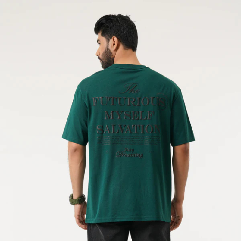 Mens Green Oversized T-Shirt