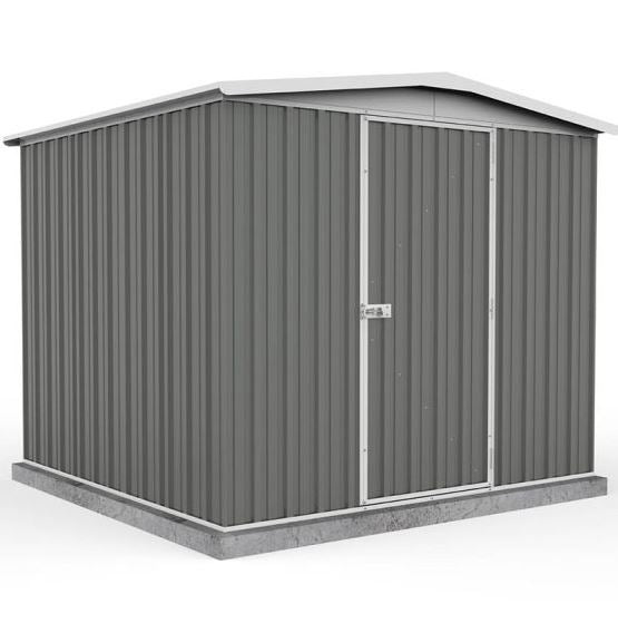 7'5 x 7' Absco Regent Apex Metal Shed - Grey (2.26m x 2.18m)