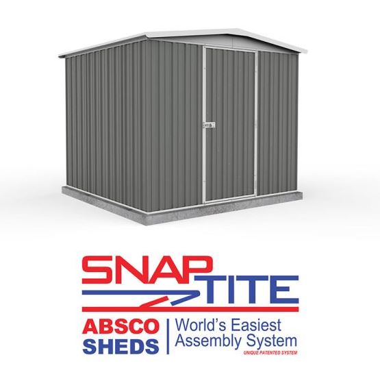 7'5 x 7' Absco Regent Apex Metal Shed - Grey (2.26m x 2.18m)