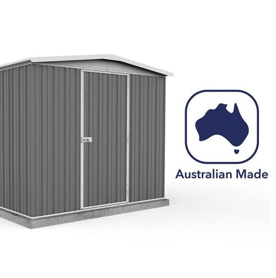 7'5 x 7' Absco Regent Apex Metal Shed - Grey (2.26m x 2.18m)