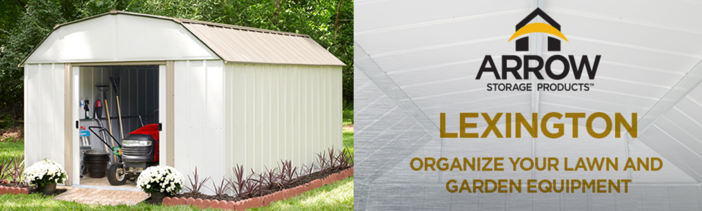 Arrow 10 ft x 14 ft Lexington Galvanized Steel Storage Shed