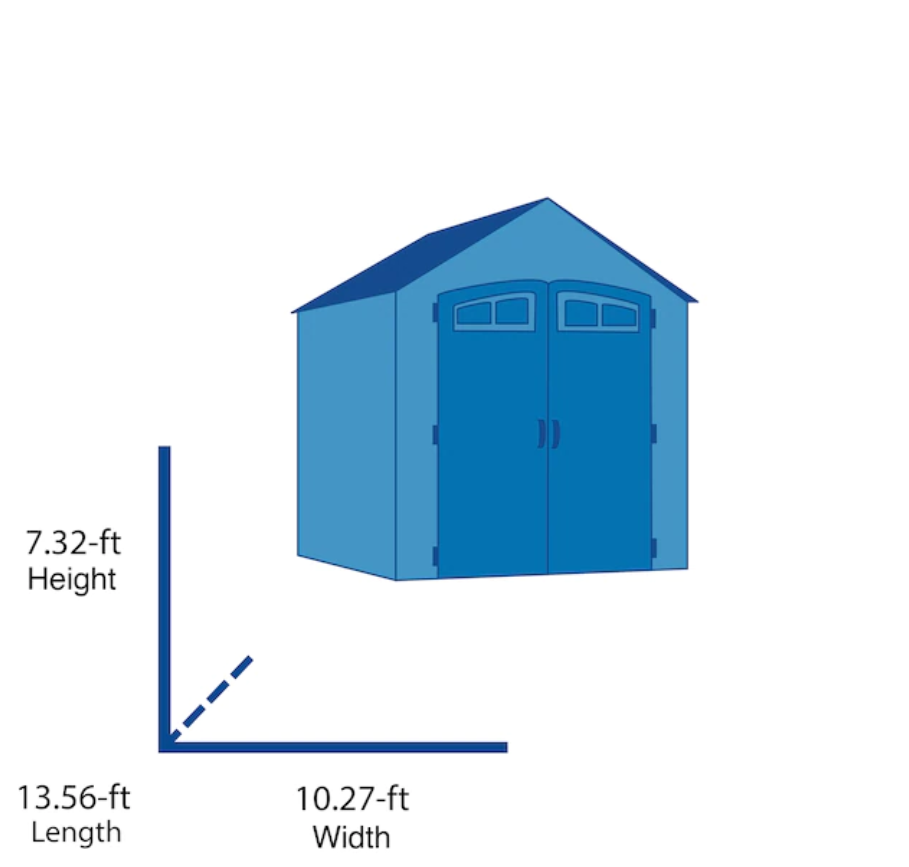 Arrow 10 ft x 14 ft Lexington Galvanized Steel Storage Shed