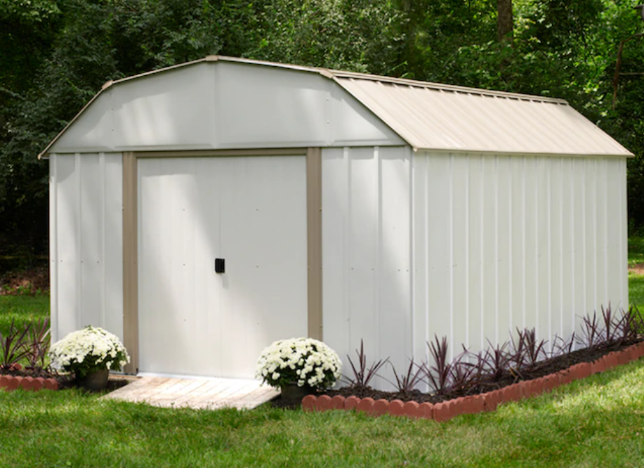 Arrow 10 ft x 14 ft Lexington Galvanized Steel Storage Shed