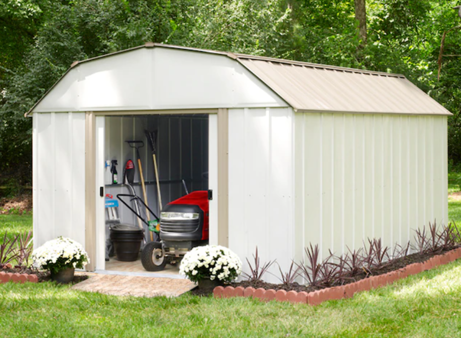 Arrow 10 ft x 14 ft Lexington Galvanized Steel Storage Shed